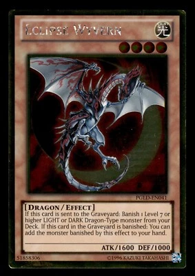 Tarjeta Yugioh Eclipse Wyvern PGLD-EN041 dorada rara Foto 1 de 2