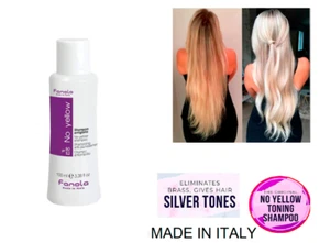 Fanola Shampoo No Yellow Remove Lightened Decolored Grey Silver Women Hair 100ml - Bild 1 von 9