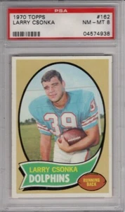 1970 Topps #162 Larry Csonka PSA 8 Dolphins Set Break*** - Picture 1 of 2