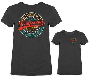 Camiseta para mujer Long Beach California Surf Surfing - Imagen 1 de 19