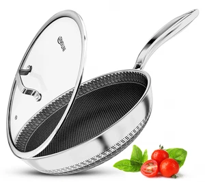 Frying Pan with Lid Non stick Deep All Hobs induction Anti Scratch Heavy Duty - Picture 1 of 14