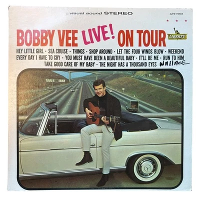 Bobby Vee – Live! On Tour (VG/VG) Vinyl Record LP 1965 Liberty LST-7393 - Image 1 of 4
