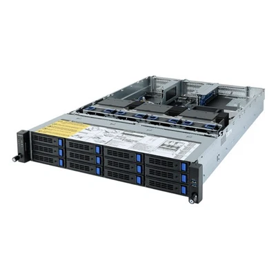Gigabyte R282-Z93 2X 2000W PSU Support EPYC 7003 Server 12X3.5"(4X NVME) 9364-8i - Image 1 of 4