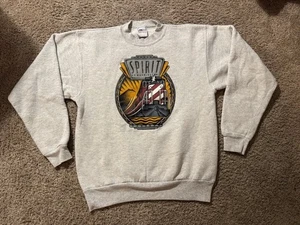 Cuello redondo Spirit Of Washington gris brezo vintage. Etiqueta ONEITA talla L 42-44 EE. UU. - Imagen 1 de 5