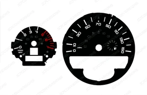Mini Cooper R56 150MPH 7K V1 Plain Black Custom Dial Cards Gauges - Bild 1 von 1