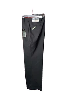 Lauren Ralph Lauren Men's Black Dress Pants Cuffed Pleated Front 100% Wool - Picture 1 of 11