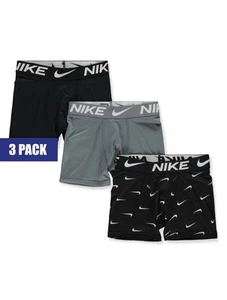 Nike Boys' 3-Pack Micro Boxer Briefs Underwear Color: black/grey Size: Youth M - Picture 1 of 2