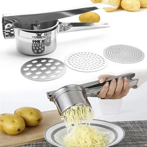 Heavy Duty Steel Potato Ricer Puree Masher Juicer Vegetable Fruit Press Maker UK - Picture 1 of 8