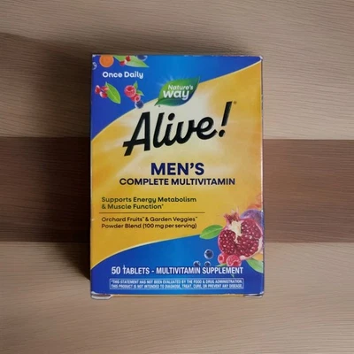 NEW Nature's Way Alive! Men's Complete Multivitamin Supplement Tablets 04/2026 - Image 1 of 3