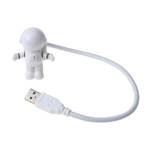 USB Astronaut Powered Mini LED White Night Light Lamp Bulb for Laptop PC Reading - Afbeelding 1 van 8
