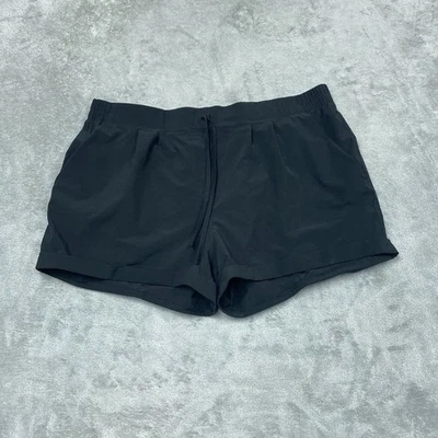 Pantalones Cortos Atléticos Zyia Negro Cintura Elástica con Logo Ligeros *defecto* d0302 Foto 1 de 4