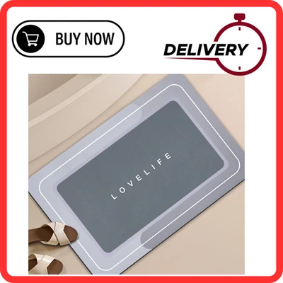 Коврик для душа быстросохнущий нескользящий абсорбирующий воду SUPER 17x27 дюймов сделано в США - Изображение 1 из 4