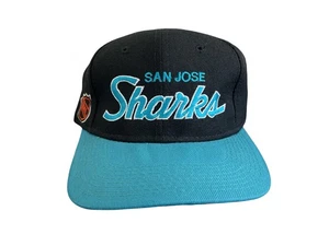 Cappello Vintage Specialità Sportive San Jose Sharks Spell Out Centro Collezione Ghiaccio - Foto 1 di 9
