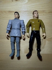 Vintage Star Trek Captain Kirk and Ambassador Spock, Playmate Toys 1993, Loose - Picture 1 of 7