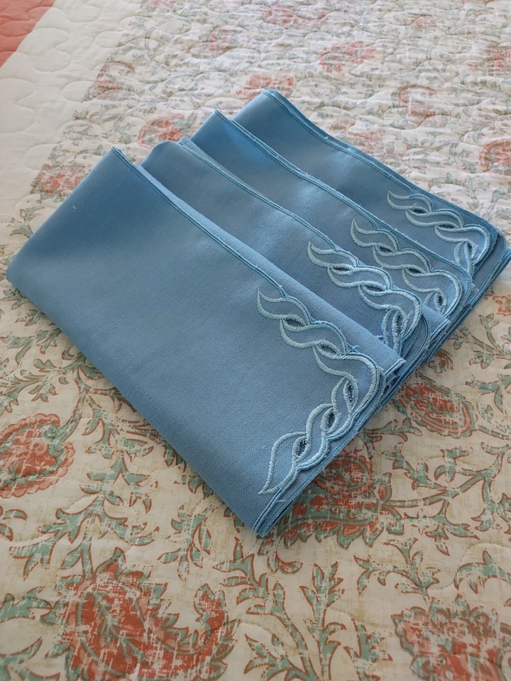 Beautiful  Blue 4pc Napkins - Image 1 of 1