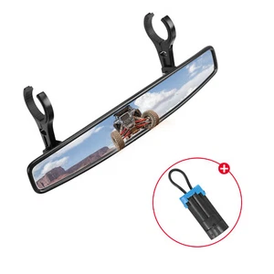 UTV Rear View Center Mirror w/1.75" 2" Clamp For Polaris RZR Yamaha Honda Talon - Picture 1 of 8