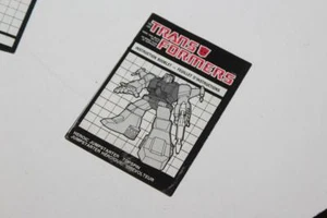 Folleto de instrucciones bilingüe canadiense Hasbro Transformers G1 Topspin - Imagen 1 de 1