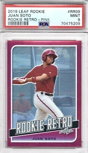 2019 Juan Soto Leaf Retro Rookie Pink Refractor 4/20. RR09 PSA 9 - Picture 1 of 1