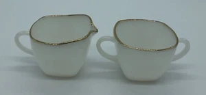 Tazón de azúcar abierto vintage Anchor Hocking Fire King vidrio de leche blanca - Imagen 1 de 4