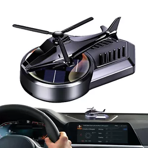 Solar Car Air Freshener Rotating Helicopter Aromatherapy Perfume (Black) - Picture 1 of 6