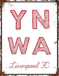 YNWA LIVERPOOL Football Fan inspired Retro Plaque Wall Bedroom Door METAL SIGN 