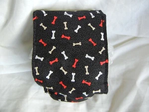Dog Puppy Belly Band Wrap Contoured Diaper Male Flannel lined 14.5" x 4.5" BONES - Picture 1 of 6