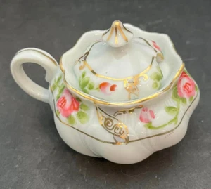 Antique Condiment Bowl with lid - Hand Painted Nippon - Picture 1 of 5
