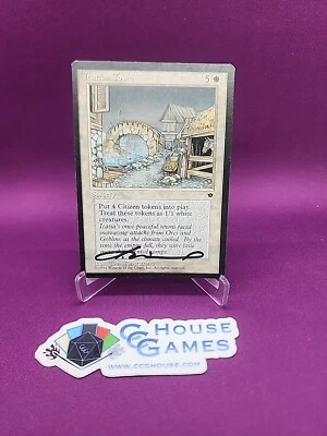MTG Icatian Town Fallen Empires Signed Tom Wanerstrand #B Magic Rare *CCGHouse* - Image 1 of 4