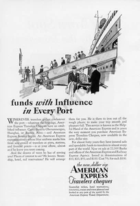 1930 American Express Travelers Cheques Old Vintage Print AD (211) - Picture 1 of 1