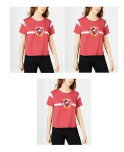 Disney Womens Red Short Sleeve Crew Neck T-Shirt Top Size: L - Picture 1 of 1