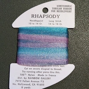 Rhapsody Tubular Ribbon Stretchable Rainbow Gallery Needlepoint Choice - Picture 1 of 3