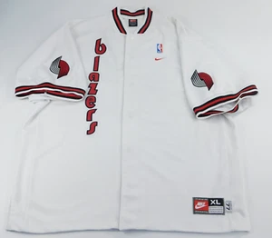 VINTAGE Nike Portland Trial Blazer Warm Up Button Up Trikot XL Basketball - Bild 1 von 6