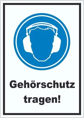 HB-DRUCK Gehörschutz tragen Aufkleber