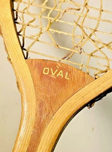 A.G. Spalding Bros "Oval" Antique Tennis Racquet - c1905 - Cool Long Oval Head - Picture 1 of 12