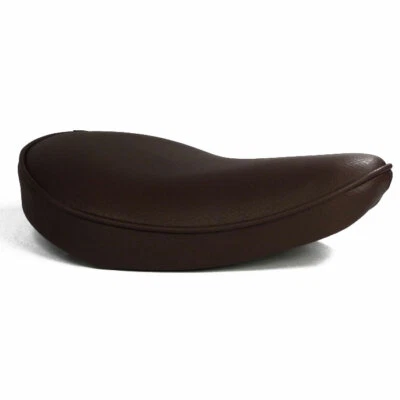 Motorrad Solositz Einzelsitz Sattel dunkelbraun Choppersitz Bobbersitz +Sticker - Bild 1 von 4