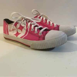 Pittsburgh Steelers FOCO Pink White Highlights Low Top Canvas Shoe - Picture 1 of 8