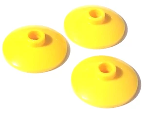 LEGO 3x Yellow Dish 2x2 (Part 4740 / 30063) - Picture 1 of 1