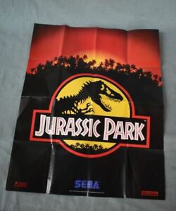 Vintage SEGA Video game poster Jurassic Park