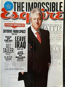 BILL CLINTON August 2010 ESQUIRE Magazine THE IMPOSSIBLE - Picture 1 of 1