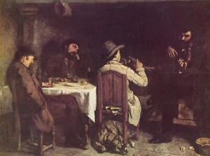 Gustave Courbet After Dinner at Ornans 1848-1849 17"x 22" Archival Art Print - Picture 1 of 1