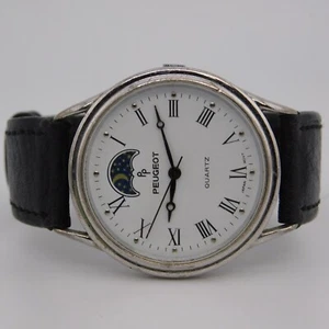 Orologio donna analogico al quarzo in vera pelle PEUGEOT batteria nuova - Foto 1 di 10