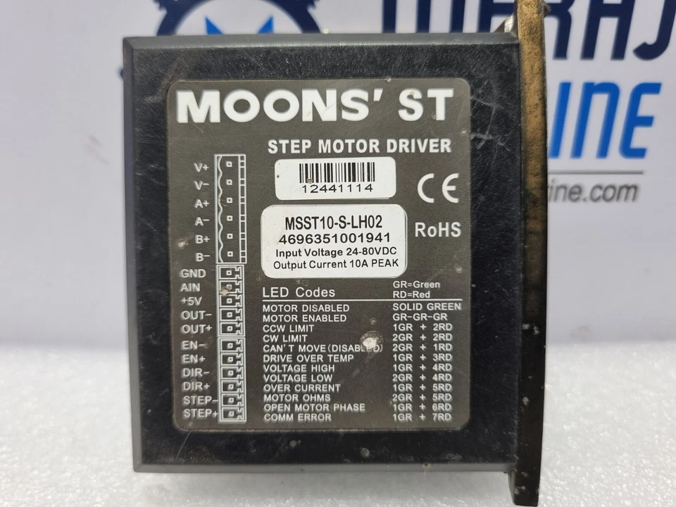 Moon's ST MSST10-S-LH02 Step Motor Driver 24-80VDC 10A PEAK - Image 1 of 4