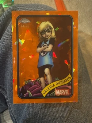🗡️2025 TOPPS CHROME MARVEL ORANGE REFRACTOR /25 VALERIA RICHARDS - Image 1 of 2