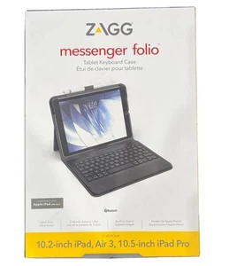 Zagg Messenger Folio - Tablet Keyboard Case (10.2" iPad, Air 3, 10.5" iPad Pro) - Picture 1 of 2