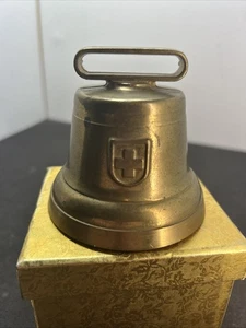 Bell W/ringer For Brass Buckle Decoration Swiss Cross Cattle, Sheep Or Goat 3” - Picture 1 of 6