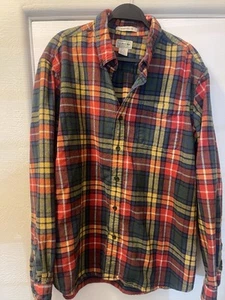 LL Bean Shirt Mens XL Multicolor Plaid Flannel Traditional Fit - Picture 1 of 6