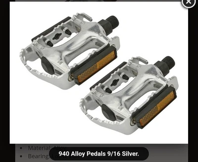 NUEVO PEDALES BICICLETA BMX ALEACIÓN BLANCA, 9/16 VER FOTOS Foto 1 de 2