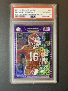 trevor lawerence 2021 pro set leaf trinity rc purple mojo - Picture 1 of 4
