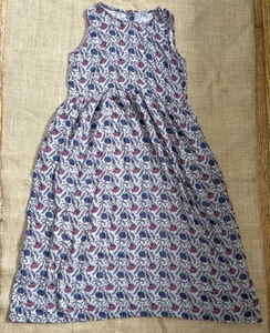 Maxi Abito Natural Life Grigio Chiaro Floreale M L Boho Tradizionale Cottage Core - Foto 1 di 6