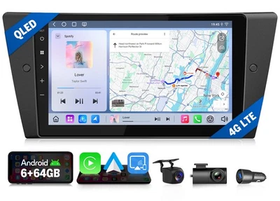 Para BMW E90 M3 328i 335i Android 13 6+64 Radio Coche CarPlay DSP GPS Navegación Unidad Principal Foto 1 de 4